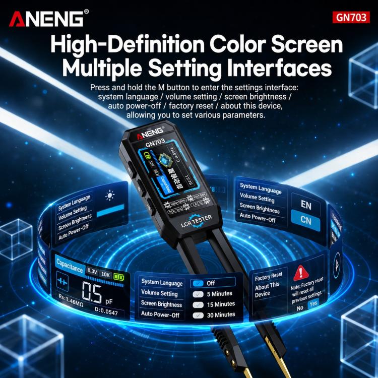 Pinzette ANENG GN703, strumento di misura digitale LCR, GN703