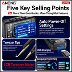 Pinzette ANENG GN703, strumento di misura digitale LCR, GN703