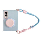 Custodia per telefono serie Dopamine con fibbia laterale e cerniera magnetica, completa di supporto e cinturino da polso., For Galaxy Z Fold8 5G