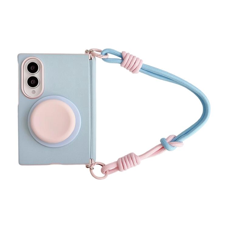 Custodia per telefono serie Dopamine con fibbia laterale e cerniera magnetica, completa di supporto e cinturino da polso., For Galaxy Z Fold8 5G