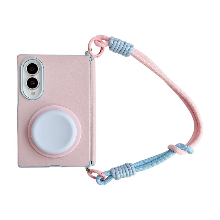Custodia per telefono serie Dopamine con fibbia laterale e cerniera magnetica, completa di supporto e cinturino da polso., For Galaxy Z Fold8 5G