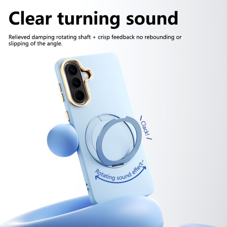 Custodia per telefono ABEEL in silicone liquido magnetico, leggera e impercettibile al tatto, con supporto., For Galaxy A57 5G, For Galaxy A37 5G