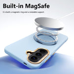 Custodia per telefono ABEEL in silicone liquido magnetico, leggera e impercettibile al tatto, con supporto., For Galaxy A57 5G, For Galaxy A37 5G