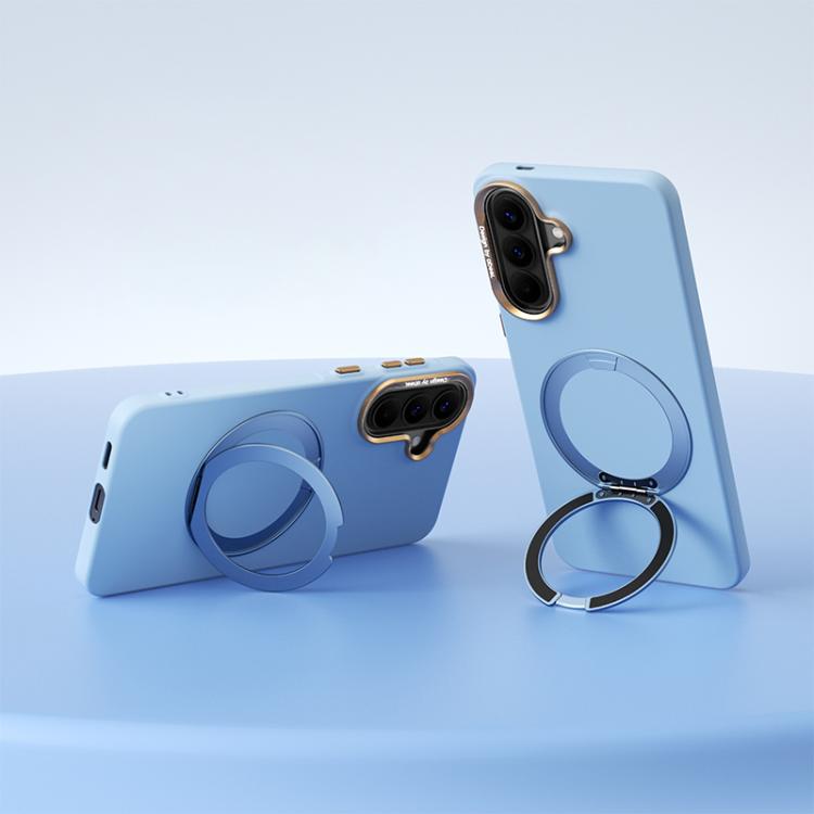 Custodia per telefono ABEEL in silicone liquido magnetico, leggera e impercettibile al tatto, con supporto., For Galaxy A57 5G, For Galaxy A37 5G