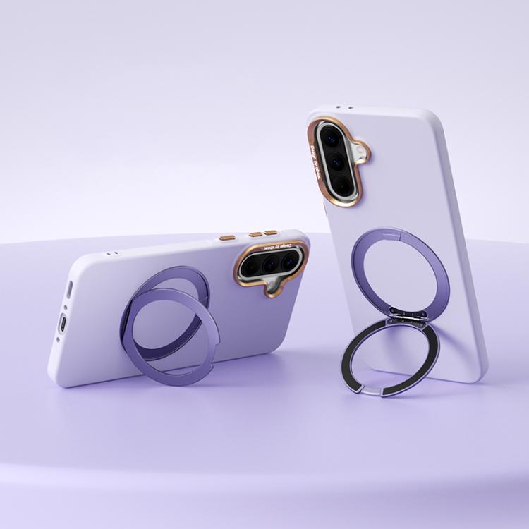 Custodia per telefono ABEEL in silicone liquido magnetico, leggera e impercettibile al tatto, con supporto., For Galaxy A57 5G, For Galaxy A37 5G