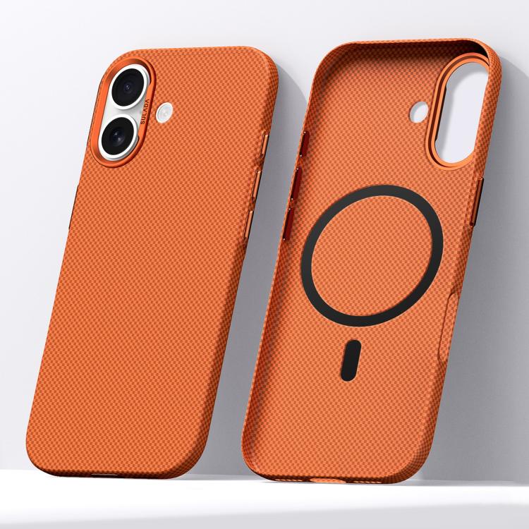 Custodia magnetica in Kevlar con motivo a griglia per iPhone 18 Pro