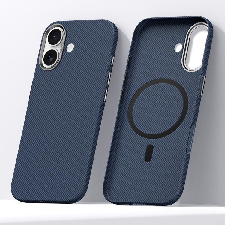 Custodia magnetica in Kevlar con motivo a griglia per iPhone 18 Pro