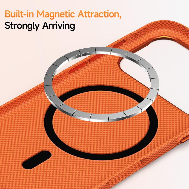 Custodia magnetica in Kevlar con motivo a griglia per iPhone 18 Pro