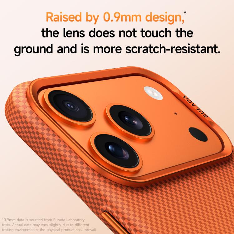 Custodia magnetica in Kevlar con motivo a griglia per iPhone 18 Pro
