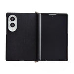 Morsetto laterale Asse centrale Morandi Custodia per telefono in similpelle tinta unita con texture Asse centrale, For Galaxy Z Fold8 5G