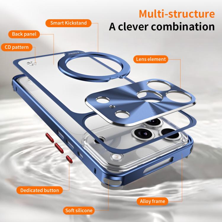 Custodia J TRIBE Golden Wing Series con supporto magnetico per iPhone 17 Pro Max