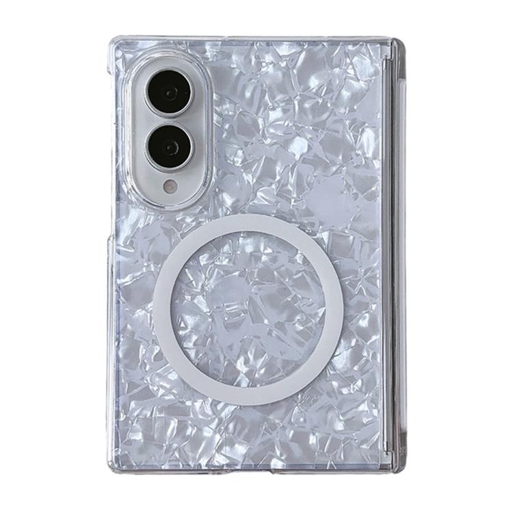 Custodia per telefono con anello magnetico e texture a guscio perlato Axis Magnetic, For Galaxy Z Fold8 5G