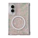 Custodia per telefono con anello magnetico e texture a guscio perlato Axis Magnetic, For Galaxy Z Fold8 5G