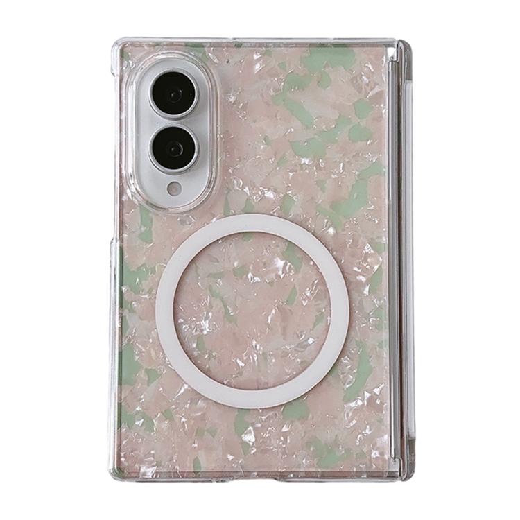 Custodia per telefono con anello magnetico e texture a guscio perlato Axis Magnetic, For Galaxy Z Fold8 5G