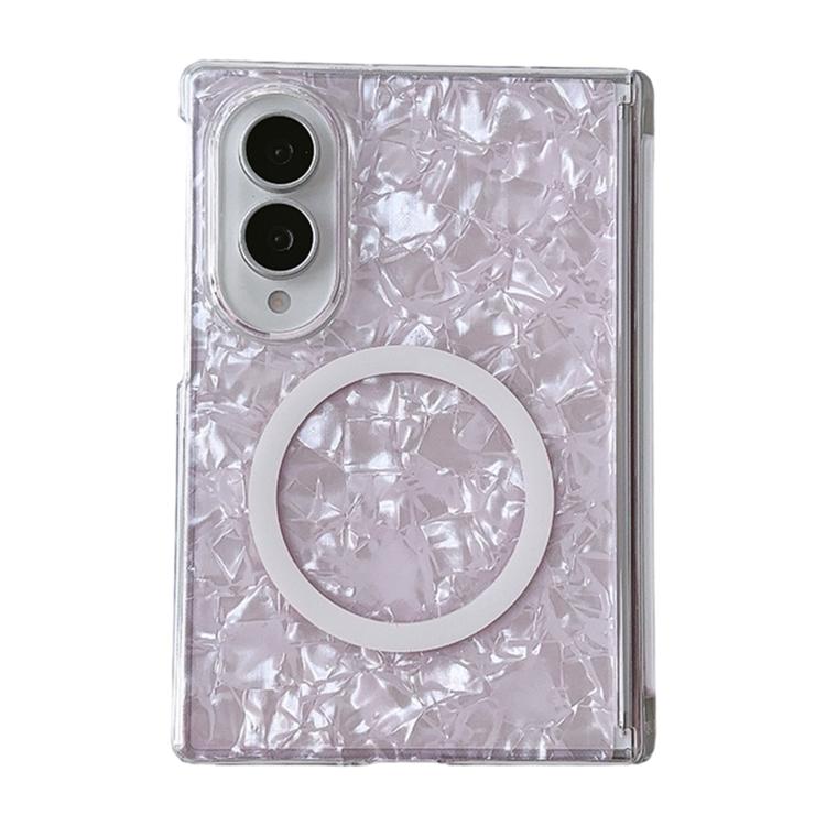 Custodia per telefono con anello magnetico e texture a guscio perlato Axis Magnetic, For Galaxy Z Fold8 5G