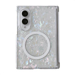 Custodia per telefono con anello magnetico e texture a guscio perlato Axis Magnetic, For Galaxy Z Fold8 5G