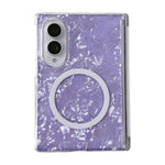 Custodia per telefono con anello magnetico e texture a guscio perlato Axis Magnetic, For Galaxy Z Fold8 5G