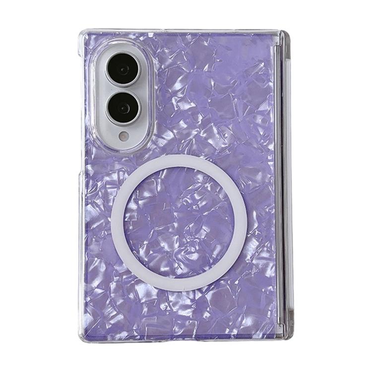 Custodia per telefono con anello magnetico e texture a guscio perlato Axis Magnetic, For Galaxy Z Fold8 5G