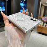 Custodia per telefono con anello magnetico e texture a guscio perlato Axis Magnetic, For Galaxy Z Fold8 5G