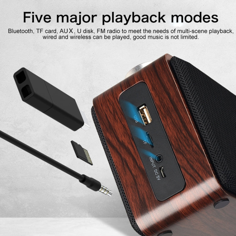 Subwoofer Bluetooth W5A in legno e tessuto