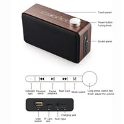 Subwoofer Bluetooth W5A in legno e tessuto