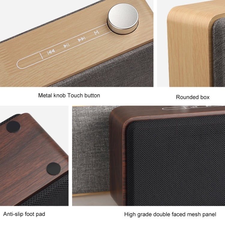 Subwoofer Bluetooth W5A in legno e tessuto