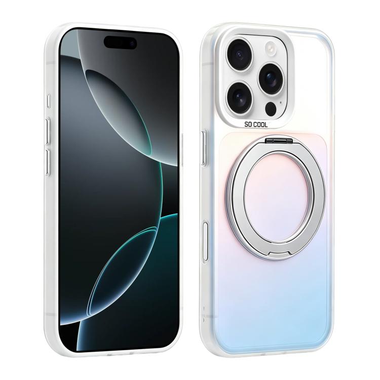 Custodia ibrida magnetica con supporto girevole per iPhone 16 Pro