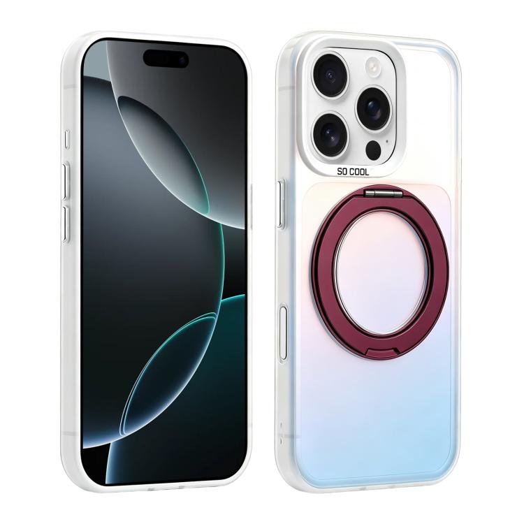 Custodia ibrida magnetica con supporto girevole per iPhone 16 Pro