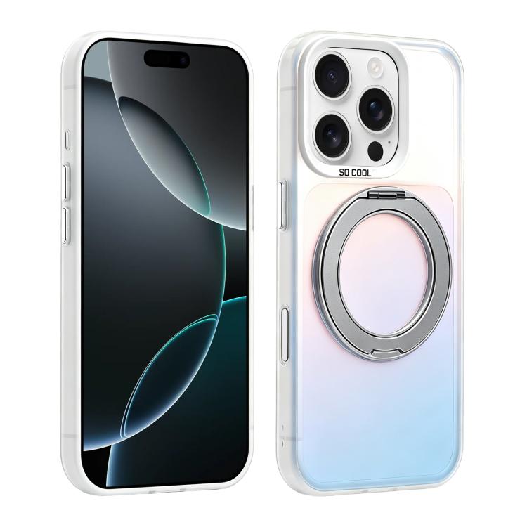 Custodia ibrida magnetica con supporto girevole per iPhone 16 Pro