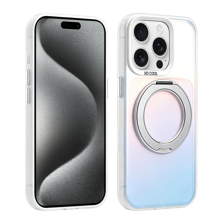 Custodia ibrida magnetica con supporto girevole per iPhone 15 Pro Max