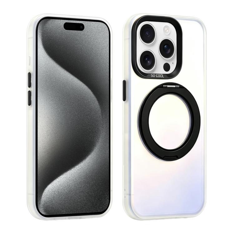 Custodia ibrida magnetica con supporto girevole per iPhone 15 Pro Max