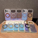 Aurora 2.0 Custodia per telefono ibrida in PC, TPU, laser e magnetica con supporto girevole, For iPhone 13 Pro Max, For iPhone 13 Pro