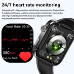 Smartwatch GE53, schermo da 1,92 pollici, chiamate Bluetooth, ECG, frequenza cardiaca ECG, ossigeno nel sangue, pressione sanguigna