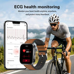 Smartwatch GE53, schermo da 1,92 pollici, chiamate Bluetooth, ECG, frequenza cardiaca ECG, ossigeno nel sangue, pressione sanguigna