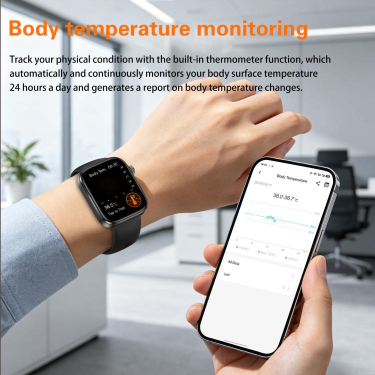 Smartwatch GE53, schermo da 1,92 pollici, chiamate Bluetooth, ECG, frequenza cardiaca ECG, ossigeno nel sangue, pressione sanguigna