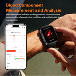 Smartwatch GE53, schermo da 1,92 pollici, chiamate Bluetooth, ECG, frequenza cardiaca ECG, ossigeno nel sangue, pressione sanguigna