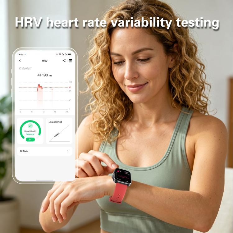 Smartwatch GE53, schermo da 1,92 pollici, chiamate Bluetooth, ECG, frequenza cardiaca ECG, ossigeno nel sangue, pressione sanguigna