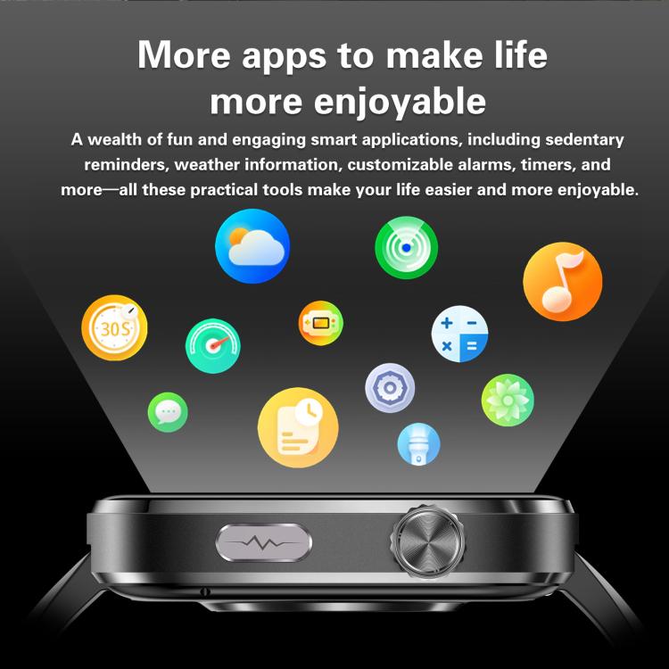 Smartwatch GE53, schermo da 1,92 pollici, chiamate Bluetooth, ECG, frequenza cardiaca ECG, ossigeno nel sangue, pressione sanguigna