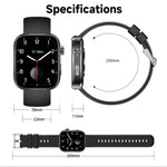 Smartwatch GE53, schermo da 1,92 pollici, chiamate Bluetooth, ECG, frequenza cardiaca ECG, ossigeno nel sangue, pressione sanguigna