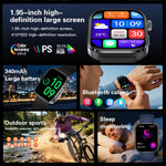 Smartwatch GE53, schermo da 1,92 pollici, chiamate Bluetooth, ECG, frequenza cardiaca ECG, ossigeno nel sangue, pressione sanguigna
