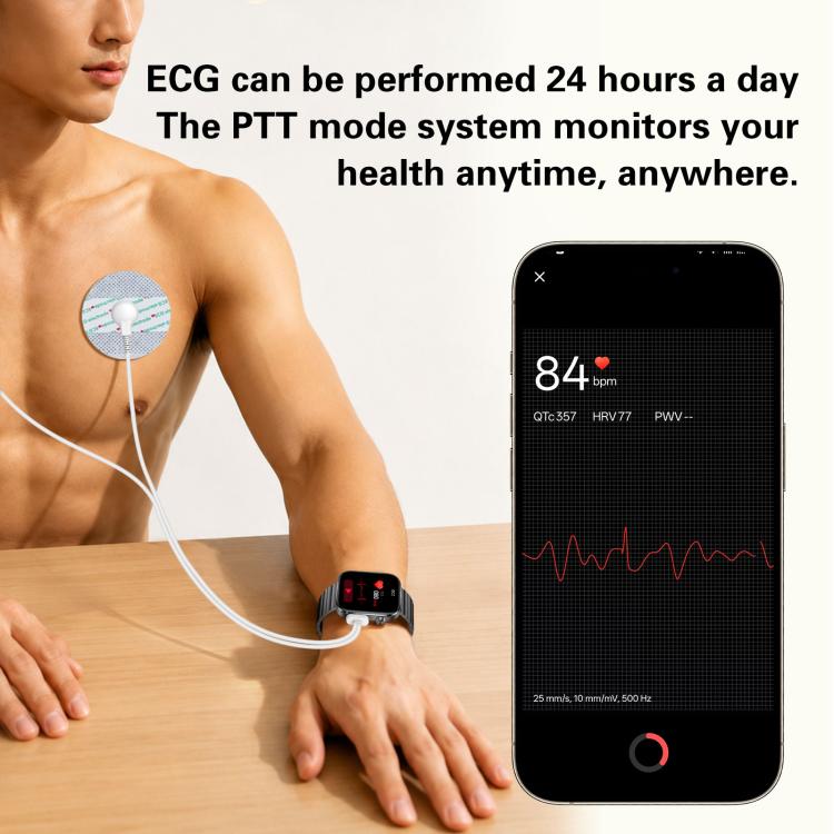 Smartwatch GE53, schermo da 1,92 pollici, chiamate Bluetooth, ECG, frequenza cardiaca ECG, ossigeno nel sangue, pressione sanguigna