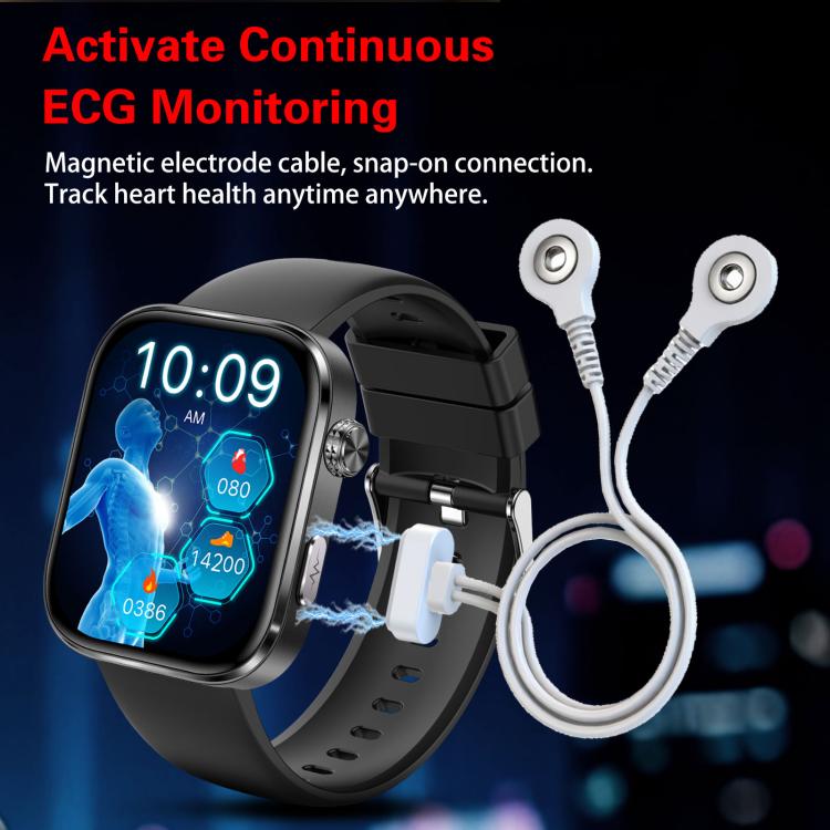 Smartwatch GE53, schermo da 1,92 pollici, chiamate Bluetooth, ECG, frequenza cardiaca ECG, ossigeno nel sangue, pressione sanguigna
