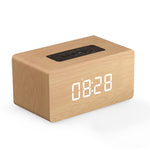Subwoofer Bluetooth in Legno con Orologio e TF Card