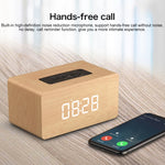 Subwoofer Bluetooth in Legno con Orologio e TF Card