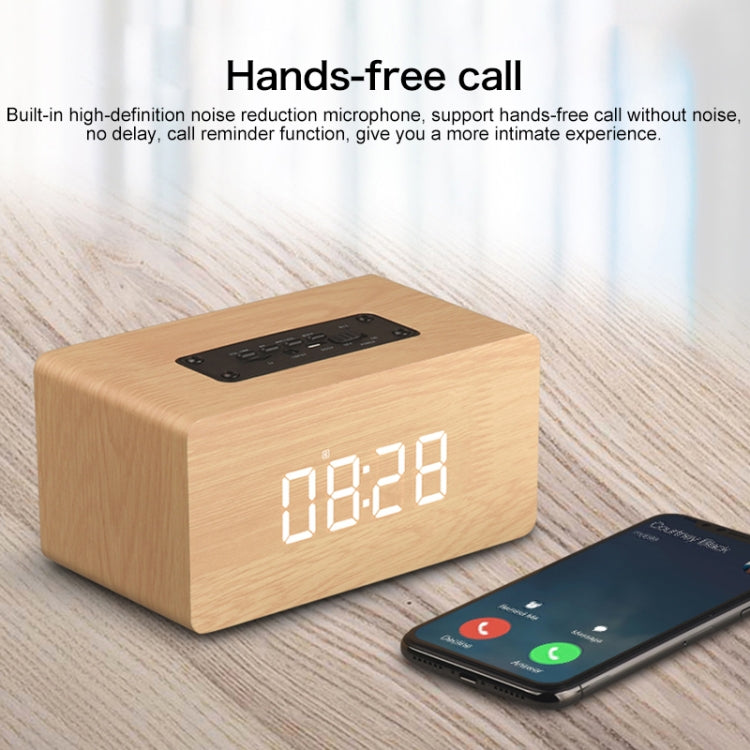 Subwoofer Bluetooth in Legno con Orologio e TF Card