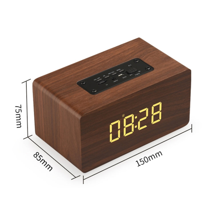 Subwoofer Bluetooth in Legno con Orologio e TF Card