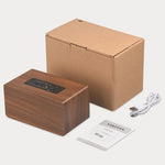 Subwoofer Bluetooth in Legno con Orologio e TF Card