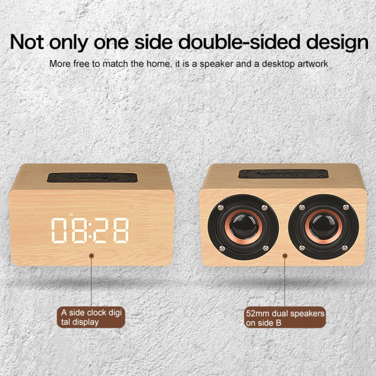 Subwoofer Bluetooth in Legno con Orologio e TF Card