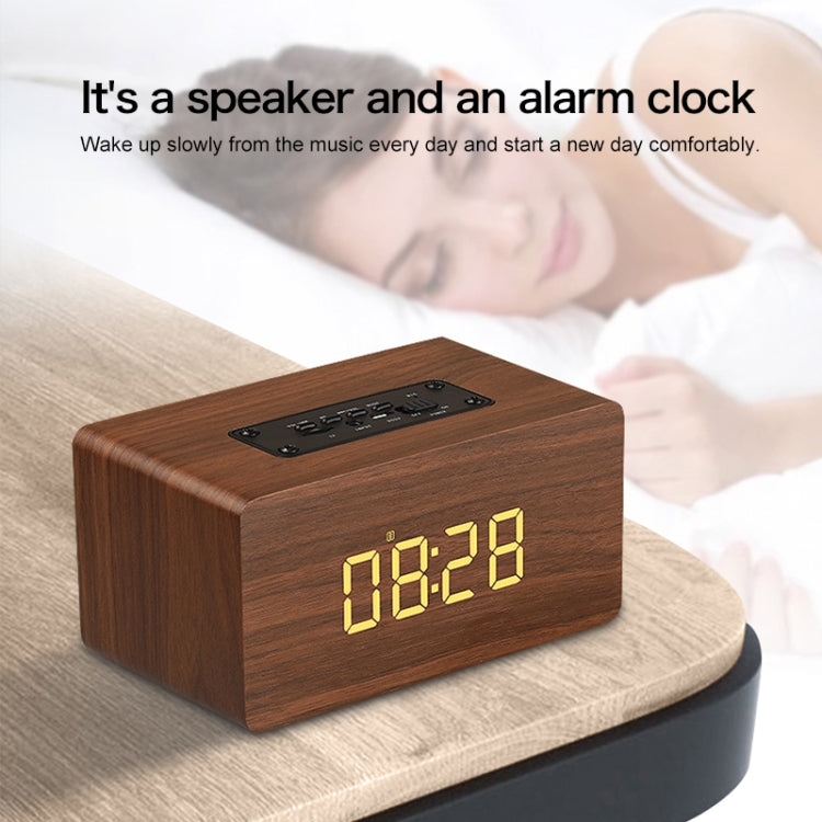Subwoofer Bluetooth in Legno con Orologio e TF Card