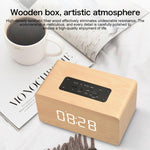 Subwoofer Bluetooth in Legno con Orologio e TF Card